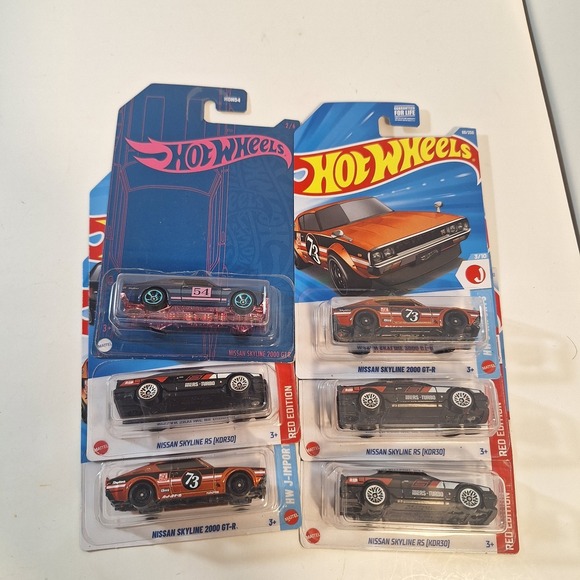 Hot Wheels Other - Hot Wheels Nissan Skyline KDR30 Red Edition & Nissan Skyline 2000gt-r 6 Cars